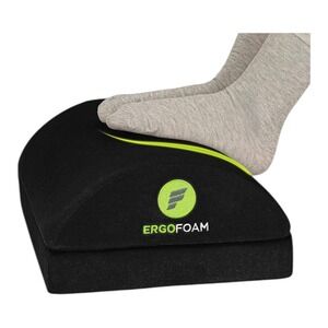 ErgoFoam Ergonomic Footrest Under Desk Black Chiropractor Endorsed Orthopedics